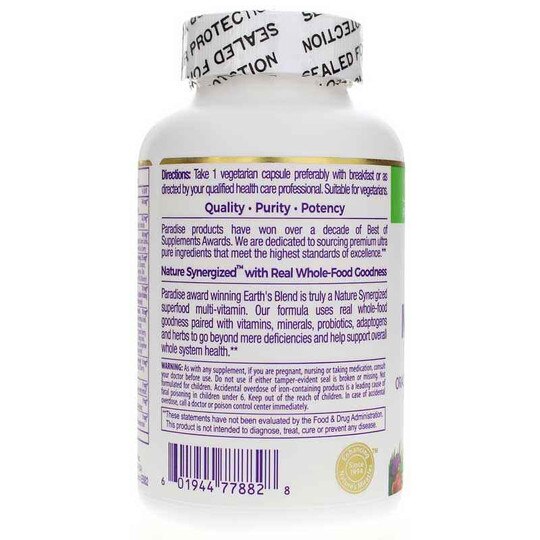 Earth's Blend Superfood Multivitamin with Iron, PHE